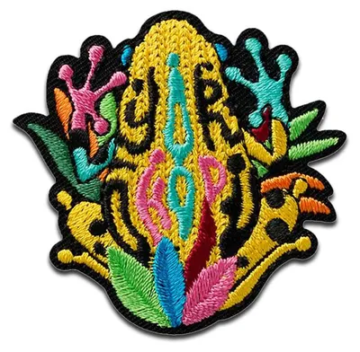 Obrázek produktu pro Mono-Quick toad colourful animal - záplata, nažehlovací záplata, nášivka, nášivky, k nažehlení, velikost: 4,8 x 5 cm