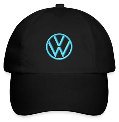 Produktbild von Spreadshirt Volkswagen VW Klassisches Logo Stick Baseballkappe, One size, Schwarz/Schwarz