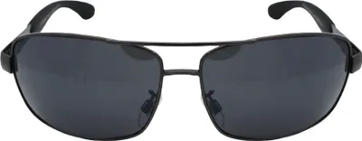 Produktbild von Rechteckige Piloten Sonnenbrille Herren Edelstahl Metall Brille Eckig Schwarz Federschaniere Markenbrille Rennec