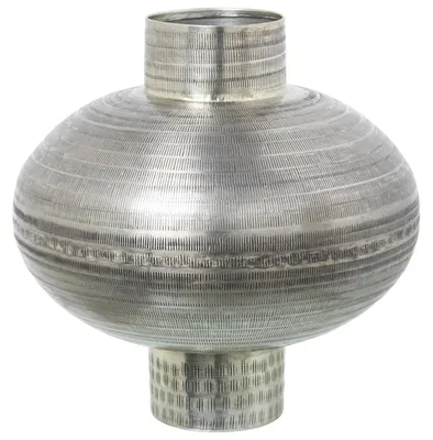 Aluminium-Tafelvaas, antik Silber, 33x33x33 cm
