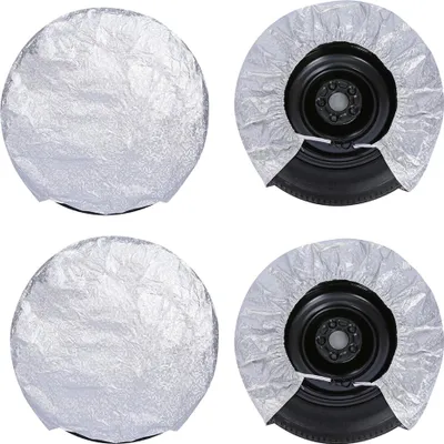 Produktbild von 4PCS/Set -Reifenabdeckungen wasserdichte Rad Sonnenschutz für Wohnmobile Bootsanhänger Camper Van Truck