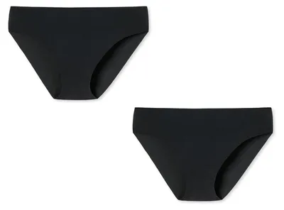 Produktbild von SCHIESSER 2er Pack Damen Slip - schwarz - Größe 44