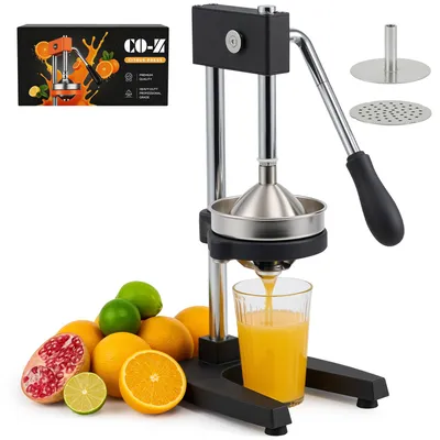 Imagen del producto de Exprimidor manual de cítricos con palanca, 2 placas de presión, color , para uso en la cocina y en campamentos