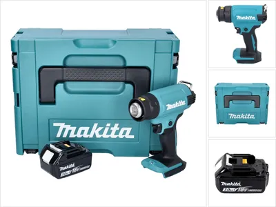 Zdjęcie produktu dla Akumulatorowy pistolet na gorące powietrze Makita DHG 180 F1J 18 V 550 °C + 1x akumulator 3,0 Ah + Makpac - bez ładowarki