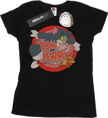 Produktbild von Tom and Jerry - "Catch" T-Shirt für Damen BI741 (XXL) (Schwarz)