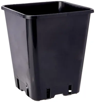 Imagen del producto de Macetas cuadradas de plástico, de 20 cm, con capacidad de 5,7 litros, para uso en jardines y cultivo en macetas