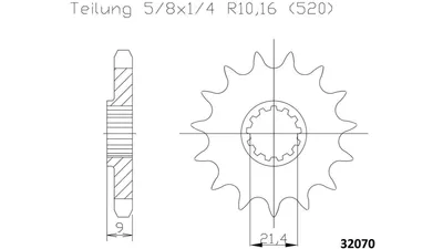 Produktbild von ESJOT Antriebsritzel "32070" 520