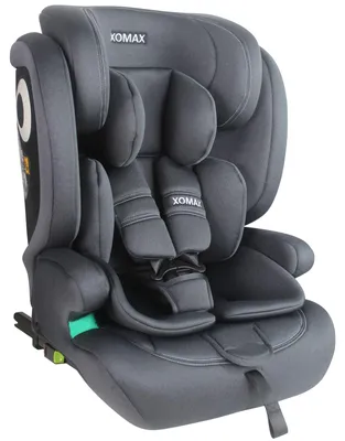 Produktbild von XOMAX Kindersitz ISOFIX Gruppe 1/2/3 (9-36 kg) | i-Size ECE R129  | Höhenverstellbar | Mitwachsend | 5-Punkt-Gurt | Abnehmbarer & Waschbarer Bezug |,Farbe:Anthrazit