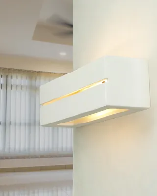 Immagine prodotto di Lampada da parete (senza tempo, bianca) Lampada da interno Lampada da corridoio Lampada da intonaco Lampada da parete