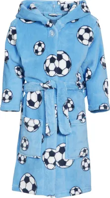 Produktbild von Playshoes - Fleece-Bademantel für Kinder - Football - Blau