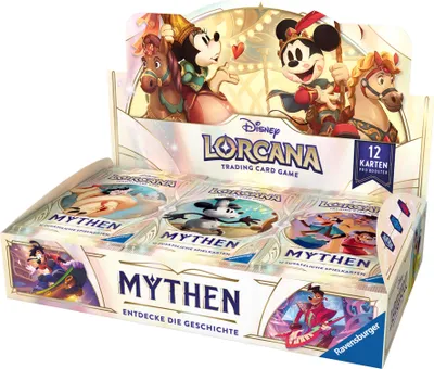 Produktbild von Disney Lorcana Mythen Booster Display deutsch