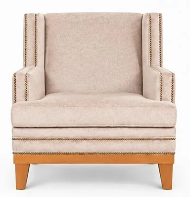 Obrázek produktu pro Křeslo, béžová barva, látka, křeslo s područkami, čalouněné křeslo, vysoké opěradlo, moderní, elegantní