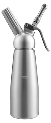 Immagine prodotto di Jayseuw Distributore di panna da 500ML Sifone per panna in alluminio Con 3 ugelli decorativi in acciaio inox e spazzola per la pulizia per la preparazione di panna montata, crema, mousse Capsule di panna N2O non incluse