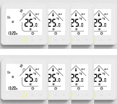 Produktbild von 8X Intelligent Raumthermostat 5A Fußbodenheizungen Warmwasserbereitung Wandheizung Thermostat Intellight Temperaturregler Kein WiFi, Weiß Innenthermometer