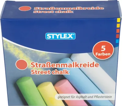 Produktbild von 30 Stangen Strassenkreide / Malkreide / 5 Farben
