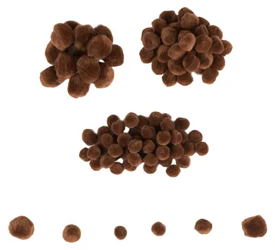 Produktbild von Farbkugeln – Mini-Pompons, braun, 100 Stück