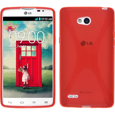 Produktbild von PhoneNatic Case kompatibel mit LG L80 Dual - rot Silikon Hülle X-Style + 2 Schutzfolien