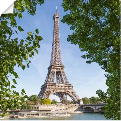 Produktbild von ARTland Poster Paris Eiffelturm & Seine Größe: 70x70 cm