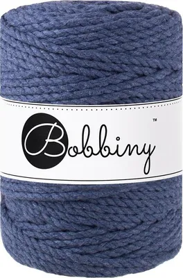 Zdjęcie produktu dla Bobbiny 3PLY Macramé Rope 5 mm 100 m Jeans Sznurek