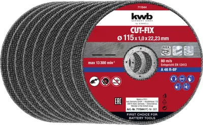 Produktbild von kwb by Einhell 10 Trennscheiben dünn 115x1,0 Winkelschleifer-Zubehör
