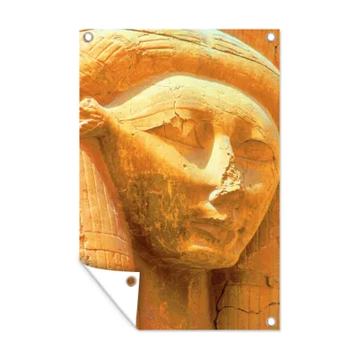 Obrázek produktu pro MuchoWow® Zahradní plakáty - Socha Hathor v Hatšepsutině chrámu - 120x80 cm - Zahradní dekorace