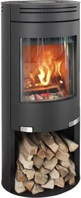 Produktbild von Kaminofen Aduro 1-4 Stahl schwarz 6 kW mit Holzfach