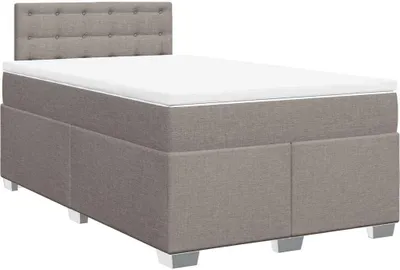 Zdjęcie produktu dla Łóżko Kontynentalne Z Materacem, Taupe, 120X190 Cm, Tkanina Lumarko!