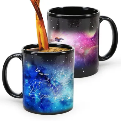 Immagine prodotto di Tazza da caffè a forma di costellazione, cambia colore, in Vetroceramica, capacità 11 once