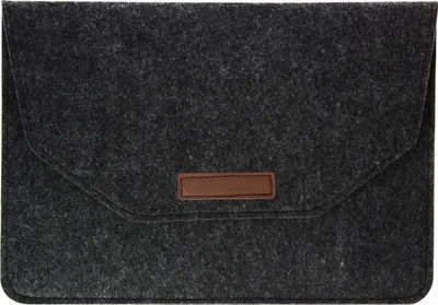 Immagine prodotto di custodia per laptop e tablet in feltro di lana da 11'' con fodera morbida - Nero