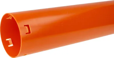 Produktbild von tecuro Abschlussrohr Ø 60 mm x 1,00 m, für Bodenablaufrohr / Drainagerohr , mit Klicksystem, PVC-U rot für Rohr