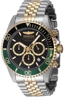 Produktbild von Invicta Pro Diver 48116 Herrenuhr - Quarzwerk - Edelstahl mit schwarzem Zifferblatt - 43 mm