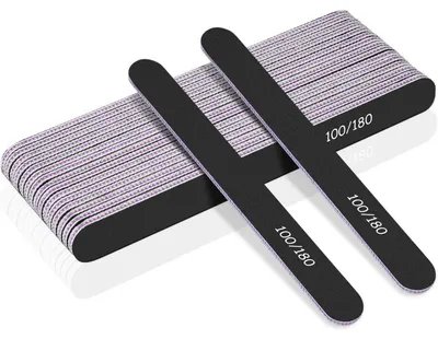 Image de URAQT Set de 15 limes à ongles double face jetables Buffer Block Boards pour ongles - Violet