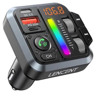 Produktbild von LENCENT 38W FM Transmitter Auto Bluetooth 5.3, Bluetooth Adapter Auto