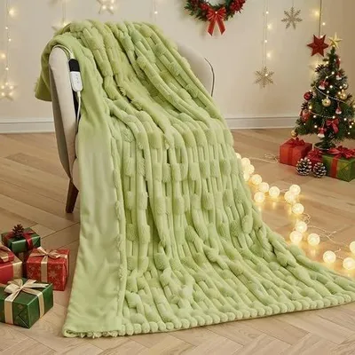 Zdjęcie produktu dla Koc elektryczny grzewczy 130X180CM welur flanela polarowy