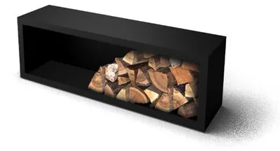 Productafbeelding van Beltza zwarte Houtopslag met achterwand 1500 x 385 x 500 mm Geroba