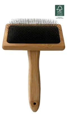 Immagine prodotto di Spazzola per cani Boris & Lotje con setole lunghe 15,4 x 10,2 cm in legno di bambù sostenibile - Al pezzo