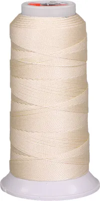 Produktbild von Sattlergarn - Polyester Ledergarn in Handwerksqualität (200 m/Stärke 8/3) I extrastarkes Polstergarn Nähgarn - Reißfest - UV-Beständig - Outdoor Nähgarn für Leder rohweiss