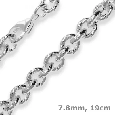7-8mm-Armband-Ankerkette-gerieft-aus-925-Silber-19cm