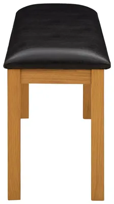 Produktbild von vidaXL Esstischbank 95 x 32 x 45 cm Massivholz Eiche Schwarz