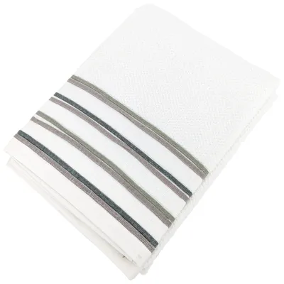 Immagine prodotto di Asciugamano da doccia - 70 x 140 cm - Cotone - Bianco/Verde