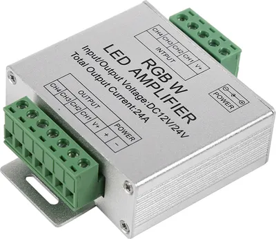 Produktbild von DC12-24V 24A RGBW-Signalverstärker 4-Kanal-Ausgangsschaltung Aluminiumschale LED-Streifen-Controller