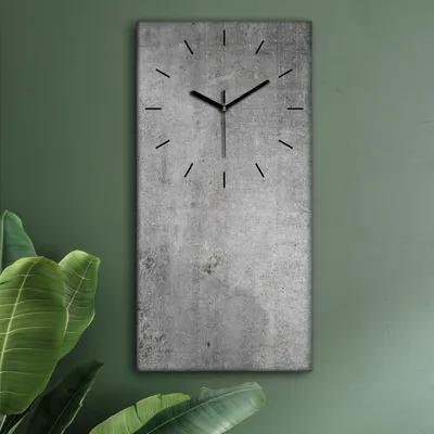 Produktbild von Wohnzimmer Leinwand Uhr Geräuschlos Küche 30x60 Beton, Motive, Struktur, Textur, schwarze Zeiger