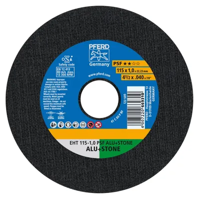 Produktbild von PFERD 61818010, Schneidedisk, Aluminium, Eisenguss, Beton, Nicht-eisenhaltiges Metall, Kunststoff, Stein, Kachel, Universal, 11,5 cm, Jede Marke, Flache Mitte, 2,22 cm