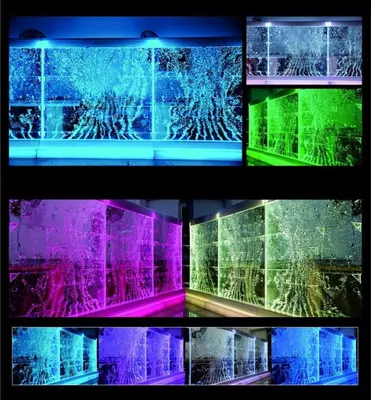 Obrázek produktu pro Led vodní stěna Bar Police Sloupec Vodní sloupy Pultové police Příčka Stěna Osvětlená