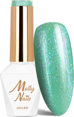Immagine prodotto di Molly Nails Green Party Crazy Mint HEMA/Di-HEMA-freier Hybrid-Nagellack, 8 g, Nr. 83