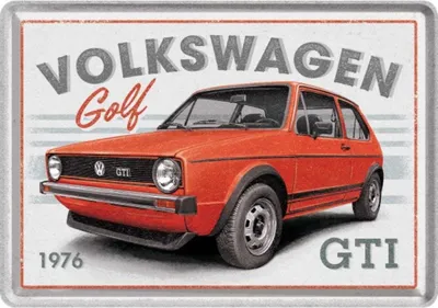 Obrázek produktu pro Nostalgic-Art - Plechová pohlednice - VW Golf - GTI 1976