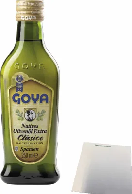 Produktbild von Goya Natives Olivenöl Extra Classico Kaltextraktion (250ml Flasche) + usy Block