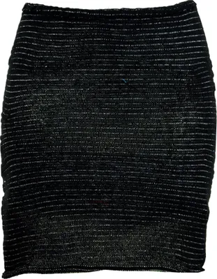 Produktbild von Minirock, Boho Strickrock, Ethnorock - Schwarz, Damen, Elasthan,Baumwolle, Röcke