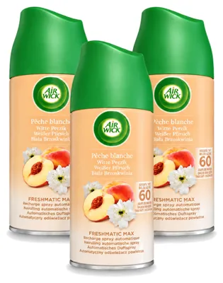 Productafbeelding van 3 x Air Wick Freshmatic navulling - Witte perzik - 250 ml - Voordeelverpakking - 3 stuks