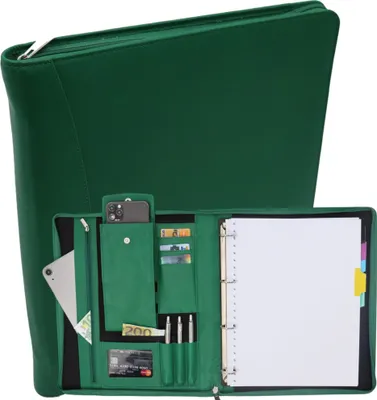 Produktbild von Safekeepers Konferenzmappe – Schreibmappe aus Leder – Konferenzmappe A4, Ledermappe, Dokumentmappe